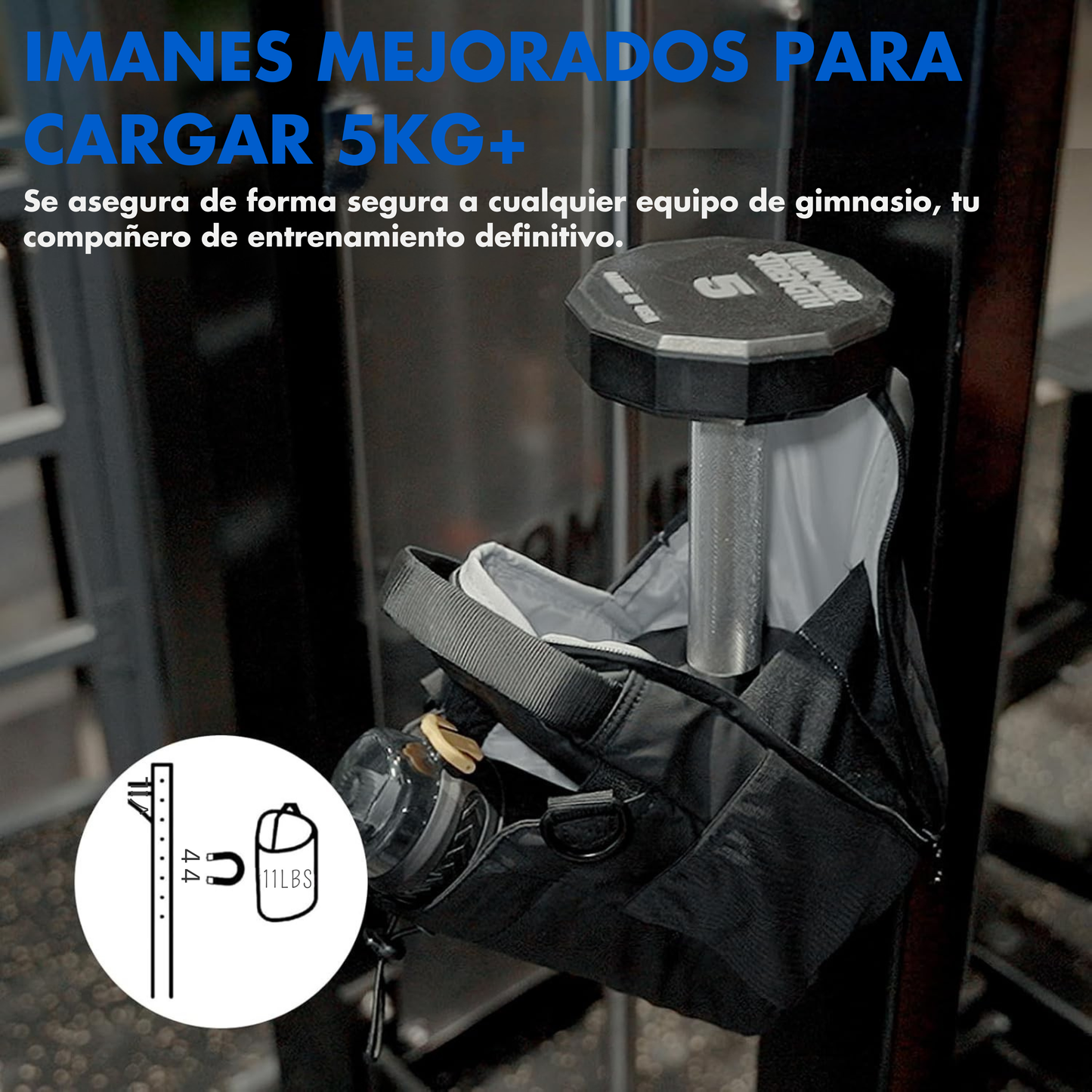 Bolsa magnética para el gym