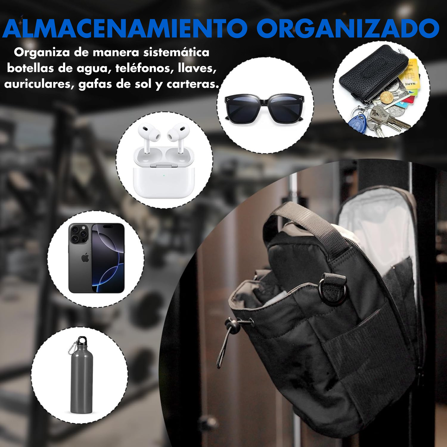 Bolsa magnética para el gym